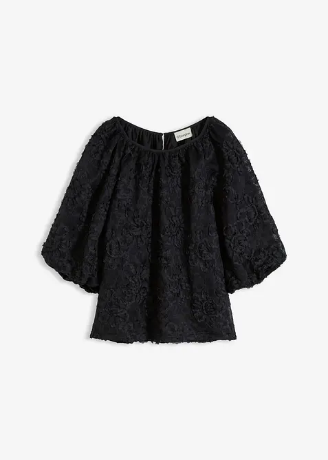 Blouse à motif floral texturé, bonprix