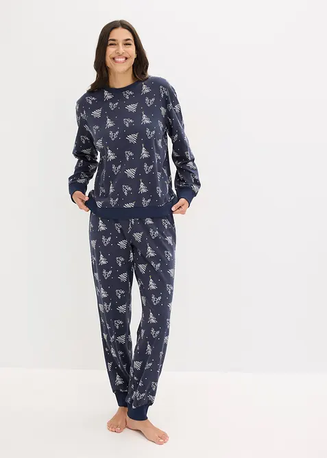 Pyjama 100% coton à imprimé brillant, bonprix