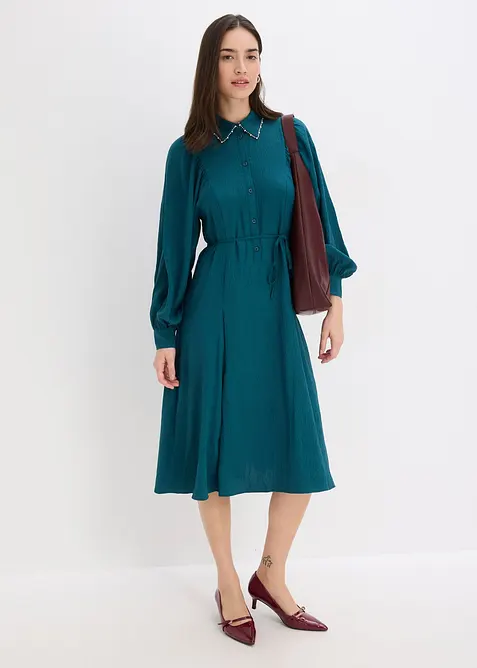 Robe midi avec perles, bonprix
