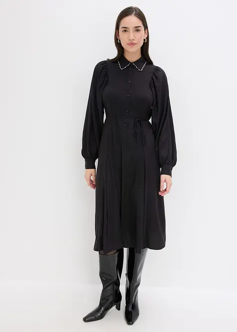 Robe midi avec perles, bonprix