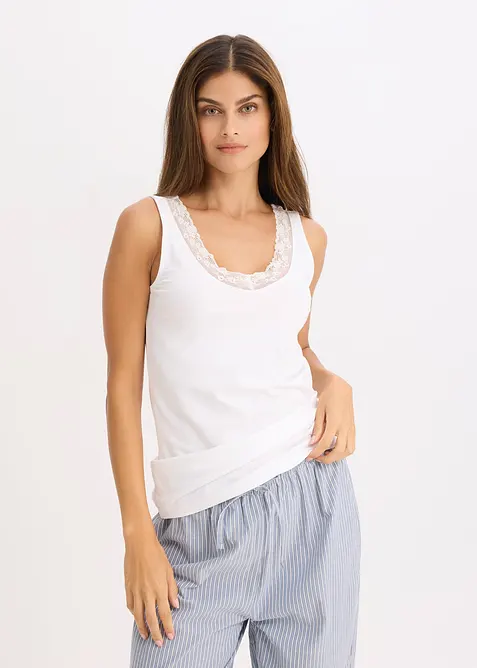 Lot de 2 caracos avec dentelle, bonprix