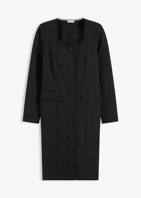 Robe blazer avec bordure en dentelle, bonprix