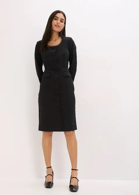 Robe blazer avec bordure en dentelle, bonprix