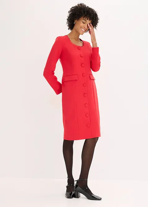 Robe blazer avec bordure en dentelle, bonprix