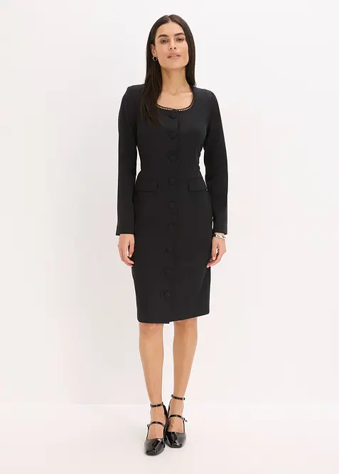 Robe blazer avec bordure en dentelle, bonprix