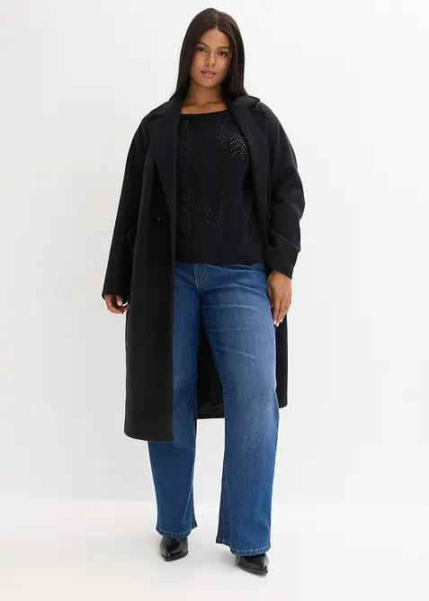 Pull en maille ajourée, bonprix