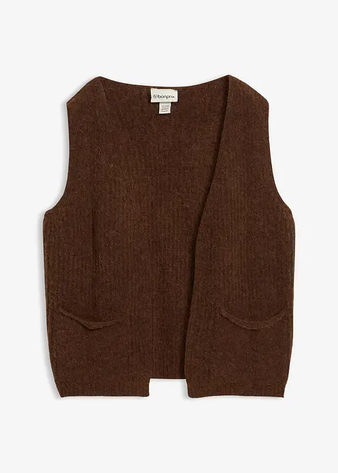 Gilet sans manches en grosse maille, bonprix