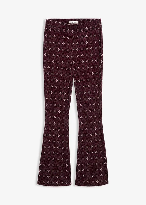Legging évasé en velours doux, bonprix