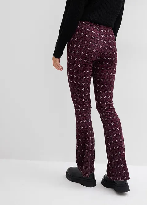 Legging évasé en velours doux, bonprix