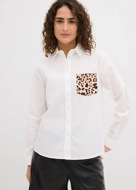 Chemise oversize avec poche poitrine contrastante, bonprix