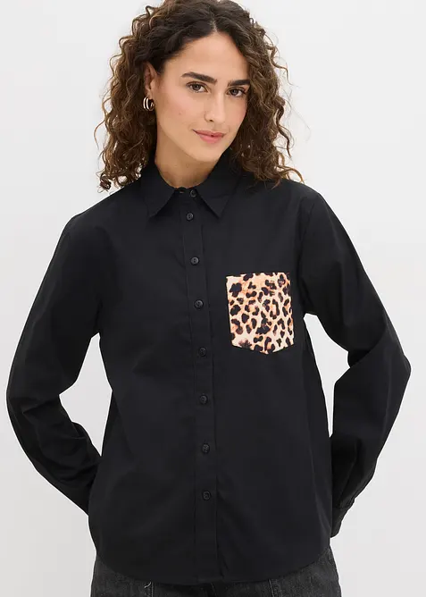 Chemise oversize avec poche poitrine contrastante, bonprix