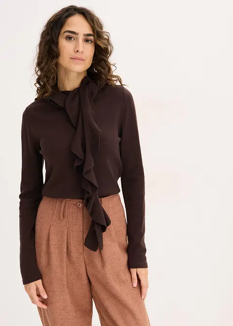 Pull fluide en fine maille de viscose mélangée, bonprix