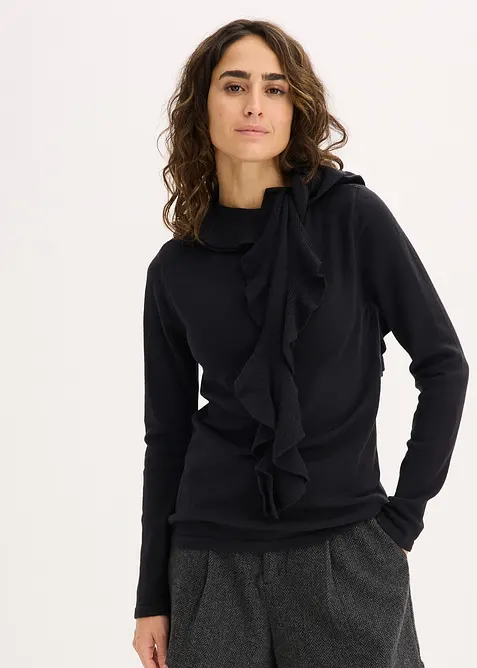 Pull fluide en fine maille de viscose mélangée, bonprix