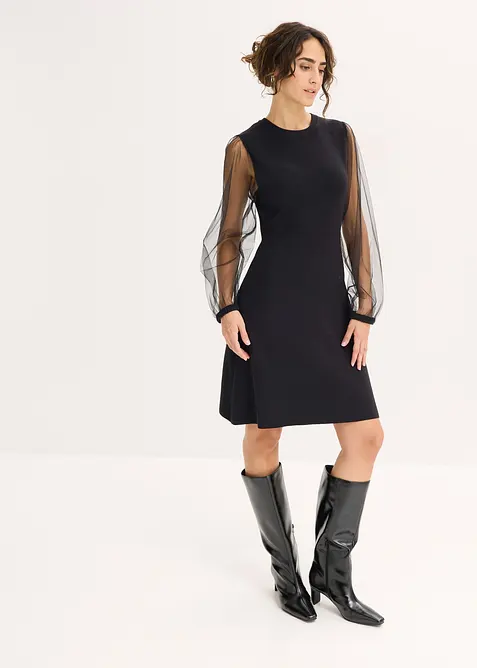 Robe fluide en maille, bonprix