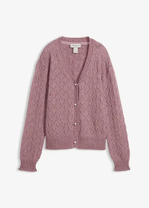 Gilet en maille ajourée, bonprix