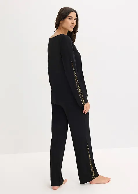 Pyjama à dentelle brillante, bonprix