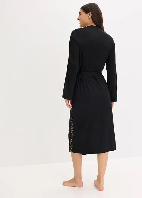 Robe de chambre kimono à dentelle brillante, bonprix