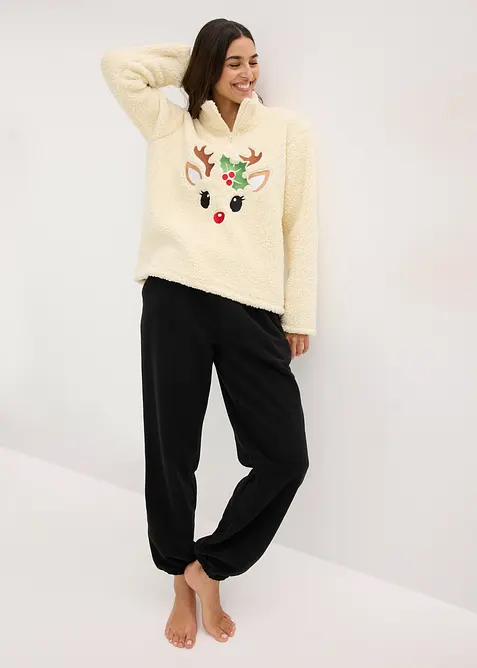 Ensemble d’intérieur doux avec pantalon en polaire, bonprix