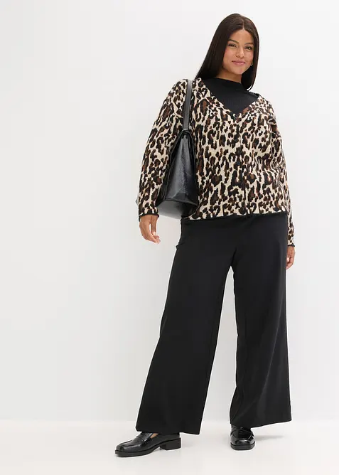 Gilet en maille Jacquard, bonprix