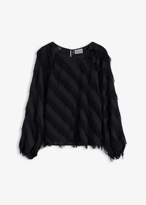 Blouse à détails frangés, bonprix