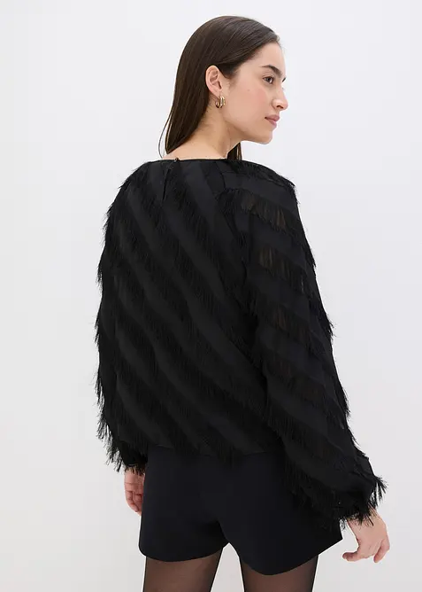 Blouse à détails frangés, bonprix