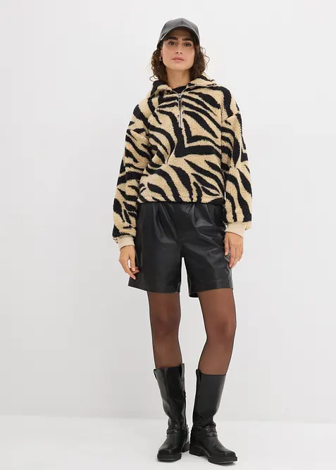 Pull oversize en sherpa, bonprix