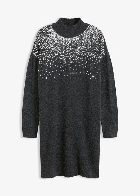 Robe en maille à sequins, bonprix