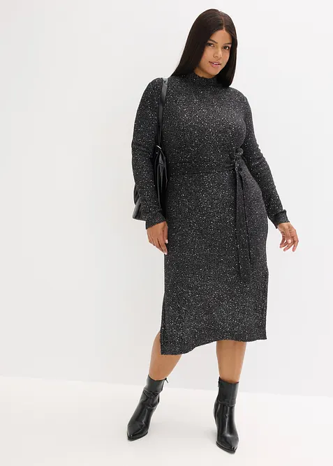 Robe en maille à sequins, bonprix