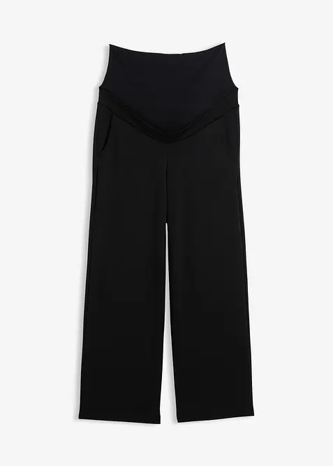 Pantalon de grossesse en jersey milano, jambe large, bonprix