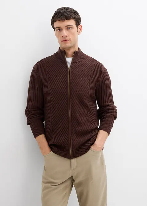 Gilet en maille côtelée, bonprix