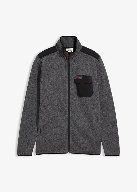 Gilet en maille polaire à poches pratiques et détails sportifs, bonprix