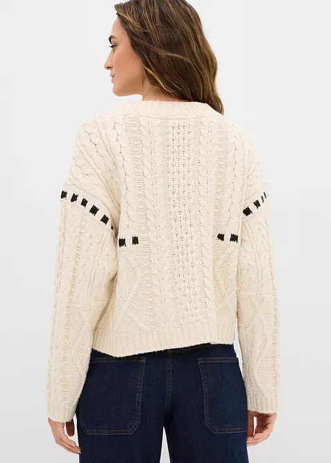 Pull en grosse maille torsadée, bonprix