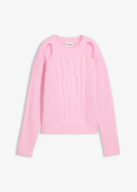 Pull en grosse maille &agrave; motif torsad&eacute;, bonprix