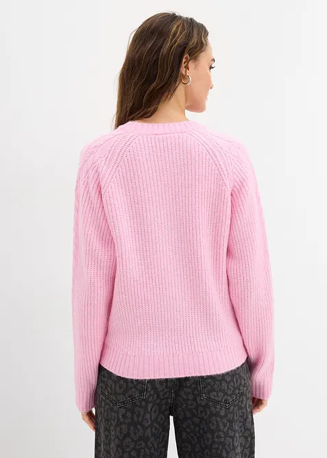 Pull en grosse maille &agrave; motif torsad&eacute;, bonprix