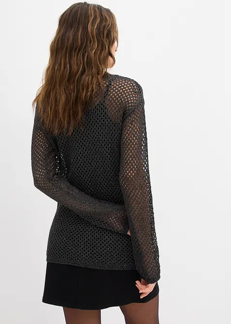 Pull ajouré avec fil lurex, bonprix