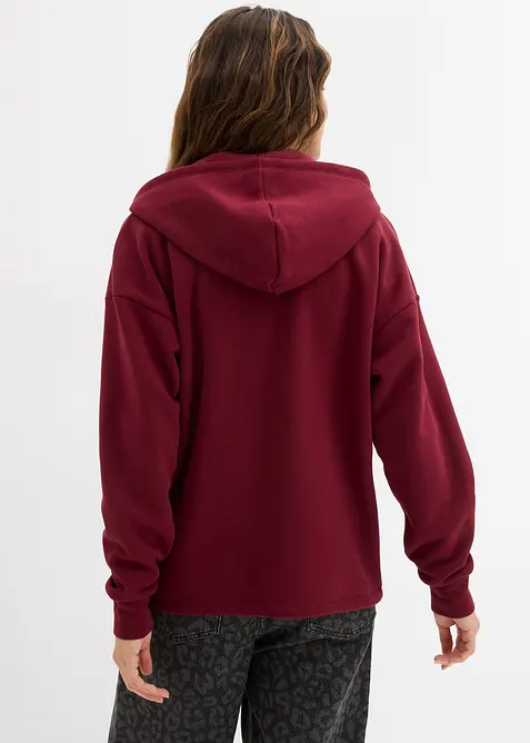 Sweat zippé oversize, bonprix