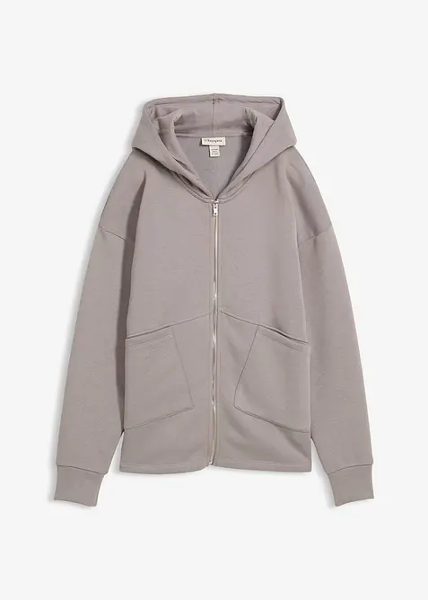 Sweat zipp&eacute; oversize, bonprix
