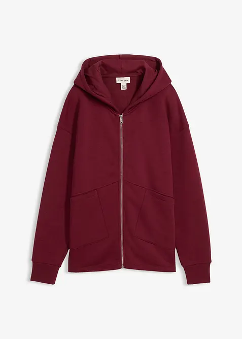 Sweat zippé oversize, bonprix