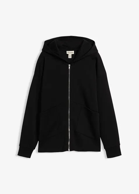 Sweat zipp&eacute; oversize, bonprix