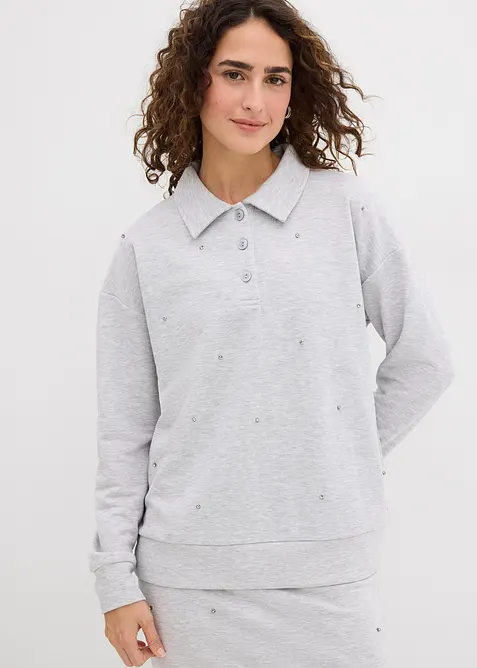 Sweat-shirt à rivets, bonprix