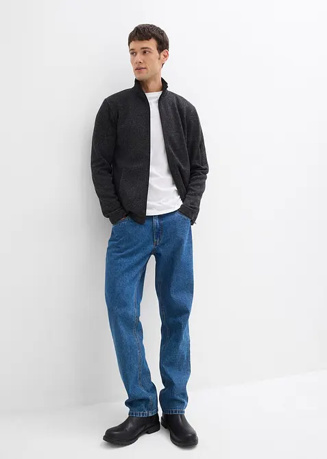 Veste en polaire et maille à poches zippées, bonprix