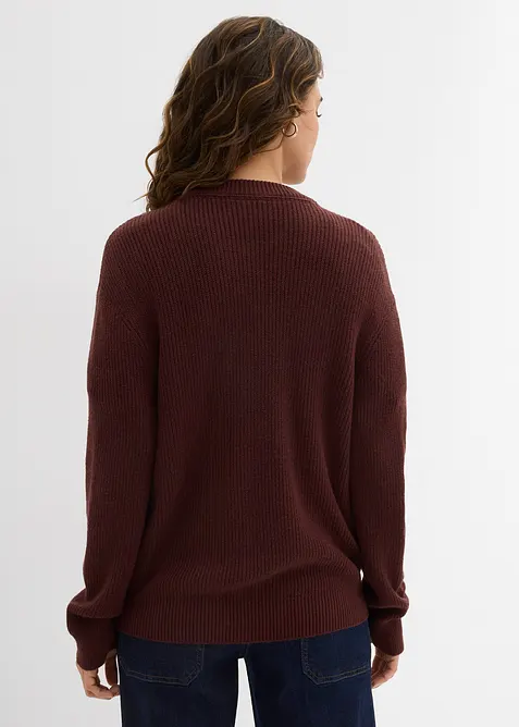 Gilet en fine maille à col rond, bonprix