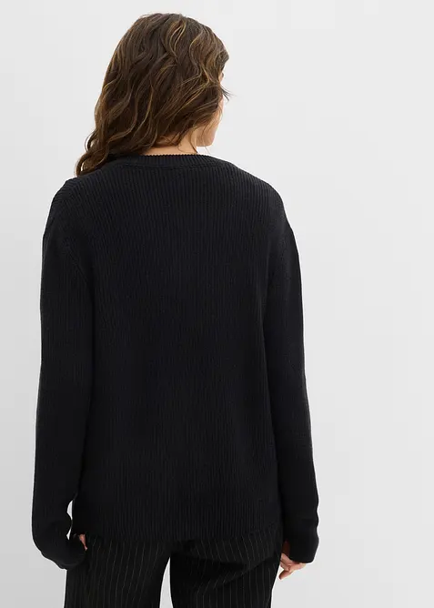 Gilet en fine maille à col rond, bonprix