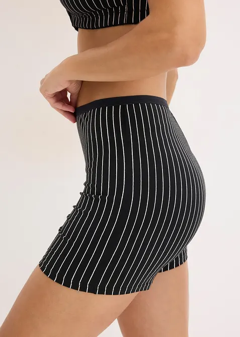 Lot de 4 boxers taille haute pour fille à jambes longues, bonprix