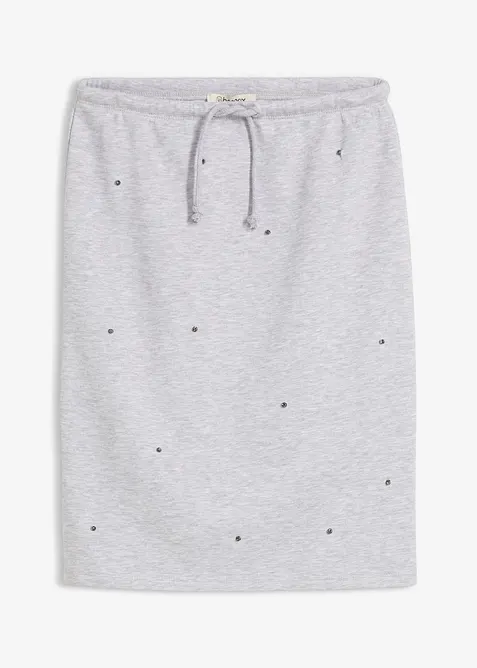 Jupe en sweat à rivets, bonprix