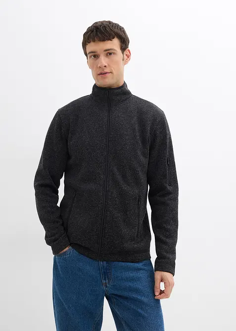 Veste en polaire et maille à poches zippées, bonprix