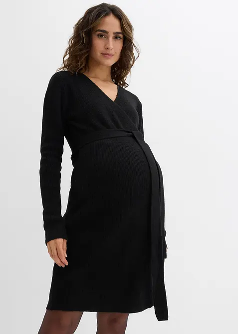 Robe portefeuille en maille pour la grossesse et l’allaitement, bonprix