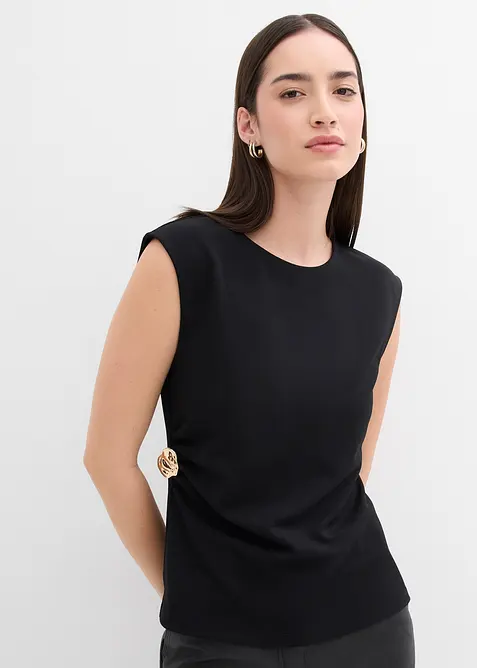 Top à boucle décorative en crêpe, bonprix