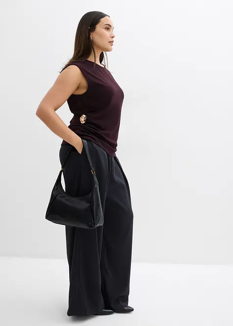 Top &agrave; boucle d&eacute;corative en cr&ecirc;pe, bonprix