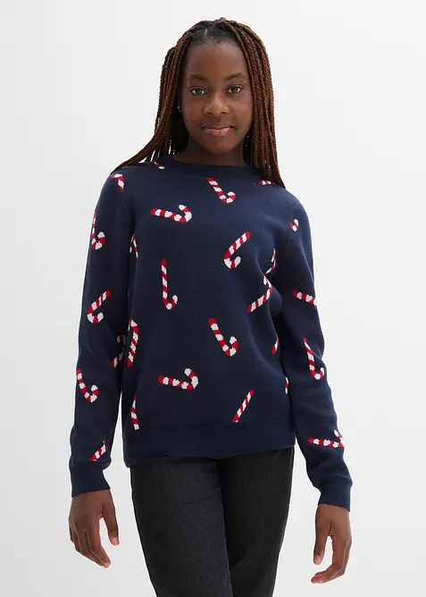 Pull de Noël doux en fine maille, bonprix